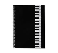 Cuaderno del Papel de Escritura del Manuscrito de Música Encuadernado en Espiral Cuaderno De Música Con Pentagramas Cuaderno de Manuscritos De Notación en Blanco para Músicos Papel del Persona, Negro