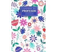 Cuaderno del Profesor 2024/2025 A5: Planificador semanal y mensual | 12 meses | organizador de clases | novo año escolar | seguimiento de estudiantes | agenda del profesor