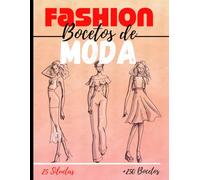 Cuaderno desiño de moda: 250 Figuras plantilla de maniquíes para dibujar ropa para diseñadores de moda y estilistas I 130 páginas - 8,5 * 11 en I