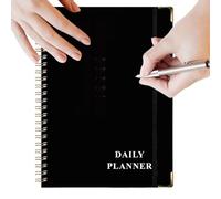 Cuaderno diario de planificación diaria - Cuaderno organizador diario de 2025, calendario de gestión del tiempo en formato A5 para el hogar, la escuela y el trabajo profesional