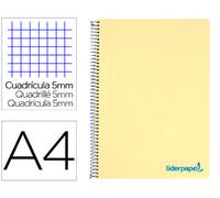 Cuaderno DIN Espiral A4 Wonder Plastic Cover 120 F 90 Gr 5 Bandas Color 4 Agujeros Amarillo