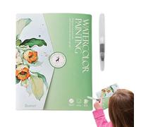 Cuaderno Ejercicios Acuarela - Set Pintura 12 Colores, Libro Práctica Principiantes Adultos | Kit Arte Portátil Pincel, Blog Papel 19x14cm, Regalo Creativo Chicos Chicas Útil