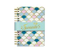 Cuaderno en espiral 14 x 21 cm - Vesta Gold - Sirena