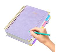 Cuaderno en espiral con rayas universitarias, cuadernos grandes B5 con divisor extraíble, bloc de notas de 300 páginas para estudiantes, profesores, reuniones, estudios universitarios, tomar notas de