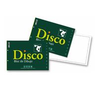 Cuaderno Encolado Dibujo DISCO Recuadro, Din-A4+ 130 gr. 2 Taladros 20 Hojas