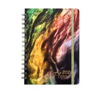 Cuaderno encuadernado con espirales, calendarios, planificador, semanal, sin fecha, objetivos semanales, agenda de tareas y objetivos