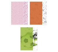 Cuaderno escolar gimboo A4, cuadriculado, 60 hojas, 70 g/m², mezcla de diseños, 3 unidades, artículo escolar, tipo escolar, a cuadros, formato A4, mezcla de colores