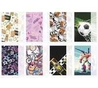 Cuaderno escolar gimboo A5, cuadriculado, 32 hojas, 70 g/m², mezcla de patrones, 8 unidades, artículo escolar, tipo escolar, arte a cuadros, formato A5, mezcla de colores
