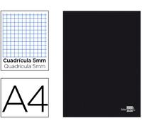 Cuaderno Escolar Tapa Negro A4 80F Cuadrado 5mm Papel 60Gr