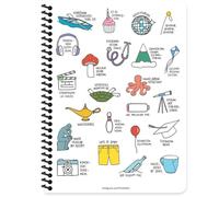 Cuaderno espiral a cuadros con pegatinas de tacto afilado de color ¿Hemos venido a sentarse? 16,5 x 22,5