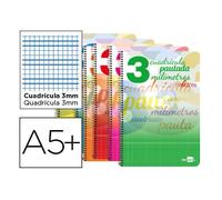 Cuaderno espiral A5 cuadro pautado 3mm tapa dura