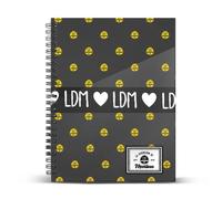 Cuaderno Espiral MARTINA Grey, Din-A5 Cuadros 5 mm.