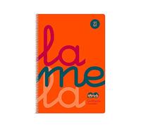 Cuaderno Espiral Fluor Lamela Fº 80 Hojas 90 gr. Cuadrovía 2,5mm. (Naranja)