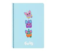 Cuaderno Espiral FURBY, Folio 80H Tapa Dura Cuadros 4mm.
