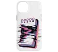 Cuaderno Espiral Glitch Estética Retro Bloc de Notas Estátic Carcasa para iPhone 14 Plus
