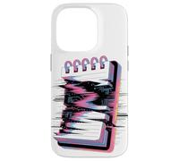 Cuaderno Espiral Glitch Estética Retro Bloc de Notas Estátic Carcasa para iPhone 14 Pro
