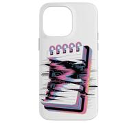 Cuaderno Espiral Glitch Estética Retro Bloc de Notas Estátic Carcasa para iPhone 14 Pro Max