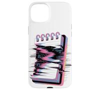 Cuaderno Espiral Glitch Estética Retro Bloc de Notas Estátic Carcasa para iPhone 15 Plus