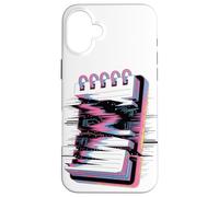 Cuaderno Espiral Glitch Estética Retro Bloc de Notas Estátic Carcasa para iPhone 16 Plus