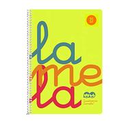 Cuaderno Espiral LAMELA Fluor, 4º 80H Cuadrovía 3 mm. Tapa Plástico Azul