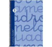 Cuaderno Espiral LAMELA Folio 80H Cuadrovía 3 mm. Tapa Extradura Azul