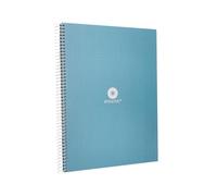 CUADERNO ESPIRAL LIDERPAPEL A4 MICRO ANTARTIK TAPA FORRADA80H 90 GR RAYADO PUNTOS 1 BANDA 4 TALADROS CELESTE