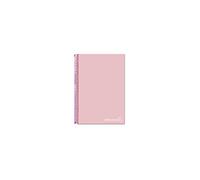 Cuaderno espiral liderpapel a4 micro jolly tapa forrada 140h 75 gr cuadro 5mm 5 bandas 4 taladros color rosa - BA94