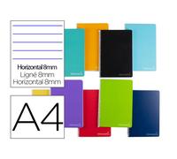 Cuaderno espiral liderpapel a4 micro witty tapa dura 140h 75gr horizontal 8mm 5 bandas 4 taladros colores surtidos - BA04