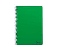Cuaderno espiral liderpapel a4 smart tapa blanda 80h 75gr cuadro 4mm con margen color verde
