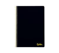 Cuaderno espiral liderpapel a4 smart tapa blanda 80h 75gr pauta 2,5mm con margen color negro
