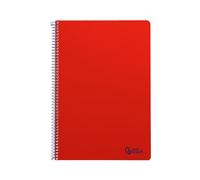 Cuaderno espiral liderpapel a4 smart tapa blanda 80h 75gr pauta 2,5mm con margen color rojo