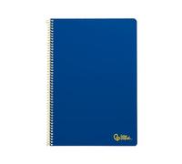 Cuaderno espiral liderpapel a4 smart tapa blanda 80h 75gr rayado horizontal una raya con margen color azul oscuro