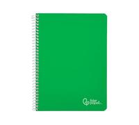 Cuaderno espiral liderpapel a4 witty tapa dura 80h 90gr cuadro 4mm con margen color verde