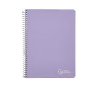 Cuaderno espiral liderpapel a4 witty tapa dura 80h 90gr cuadro 4mm con margen color violeta