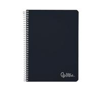 Cuaderno espiral liderpapel a4 witty tapa dura 80h 90gr dos rayas anchas pauta 3,5mm con margen color negro