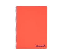 CUADERNO ESPIRAL LIDERPAPEL A4 WONDER TAPA PLASTICO 80H 90GR PAUTA ESTRECHA 2,5MM CON MARGEN COLORES SURTIDOS