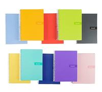 Cuaderno espiral liderpapel a5 crafty tapa forrada 80h 90 gr cuadro 4 mm con margen colores surtidos