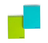 Cuaderno espiral liderpapel bolsillo doceavo apaisado smart tapa blanda 80h 60gr cuadro 4mm colores surtidos