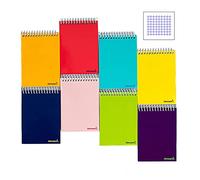 Cuaderno espiral liderpapel cuarto apaisado smart tapa blanda 80h 60gr cuadro 4mm conmargen colores surtidos