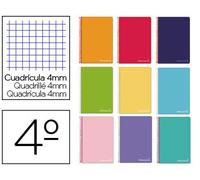 Cuaderno espiral liderpapel cuarto witty tapa dura 80h 75gr cuadro 4mm con margen colores surtidos