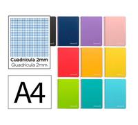 Cuaderno espiral liderpapel din a4 witty tapa dura 80h 90gr milimetrado 2mm colores surtidos - BF44