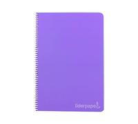 CUADERNO ESPIRAL LIDERPAPEL FOLIO WITTY TAPA DURA 80H 75GR LISO SIN MARGEN COLORES SURTIDOS