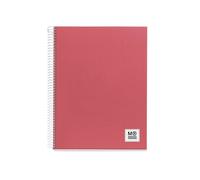 Cuaderno Espiral MR Notebook 1 Rojo, Din-A4 80H Cuadros 5 mm. Tapa Dura