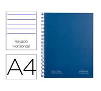 Cuaderno Espiral Navigator A4 Tapa Dura 80H 80Gr Horizontal Con Margen Azul Marino