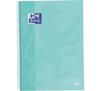 Cuaderno espiral oxford ebook 1 school touch te din a4+ 80 hojas cuadro 5 mm con margen mint pastel
