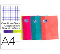 Cuaderno Espiral Oxford Ebook 4 Tapa Extra Dura A5+ 120F Cuadrado 5 mm Colores Surtidos Táctil