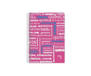 Cuaderno Espiral PACSA Folio 80H Cuadros 4 mm. Tapa Plástico Química