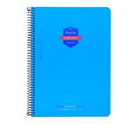 Cuaderno Espiral PRAXTON Premium Azul, Folio 80H Cuadros 4 mm. Tapa Plástico