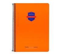 Cuaderno Espiral PRAXTON Premium Naranja, Folio 80H Cuadros 4 mm. Tapa Plástico