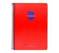 Cuaderno Espiral PRAXTON Premium Verde, Folio 80H Tapa Plástico Cuadros 4 mm.